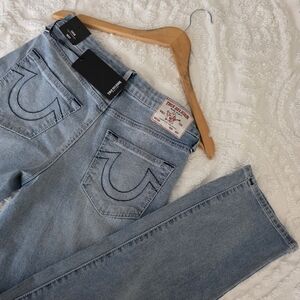 True Religion Sarah Highrise Straight Jeans Lightwash Womens Size 27 NWT
